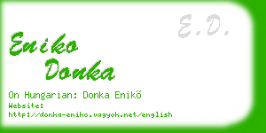 eniko donka business card